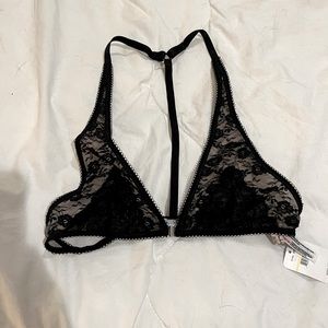 NWT Free People Intimates black lace bralette in size M (36B)